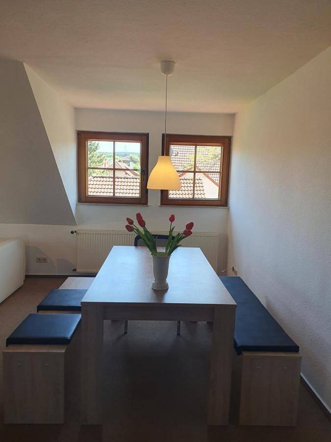 Ferienwohnung für 4 Personen, mit Balkon und Terrasse sowie Ausblick in Hüfingen