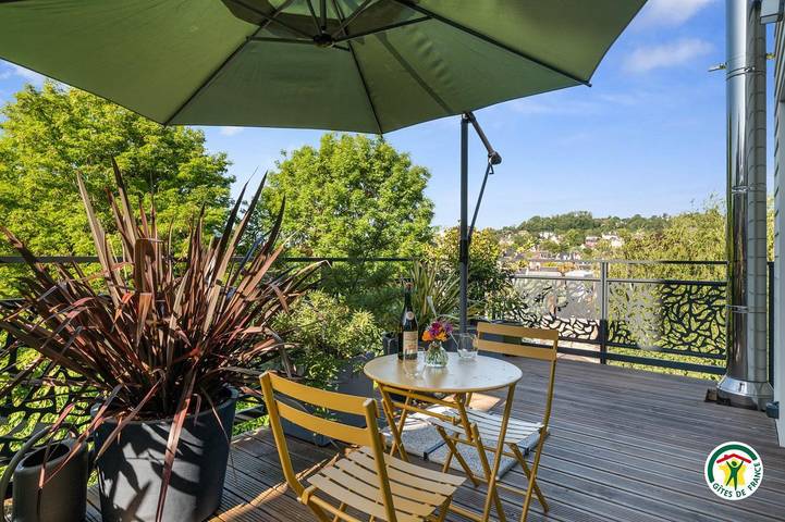 Gîte pour 2 personnes, avec Balcon ainsi que Terrasse et Vue à Rouen