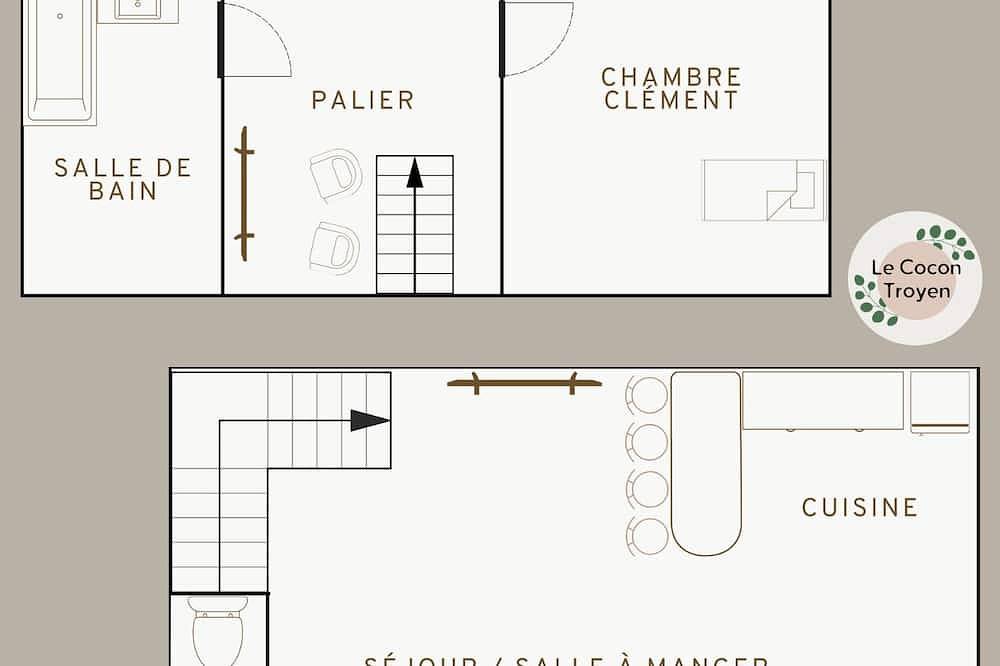Appartement entier, Spacieux Duplex à Troyes - 6/8p - 2 Parks Gratuits - Idéal Groupes/Familles in Troyes, Aube