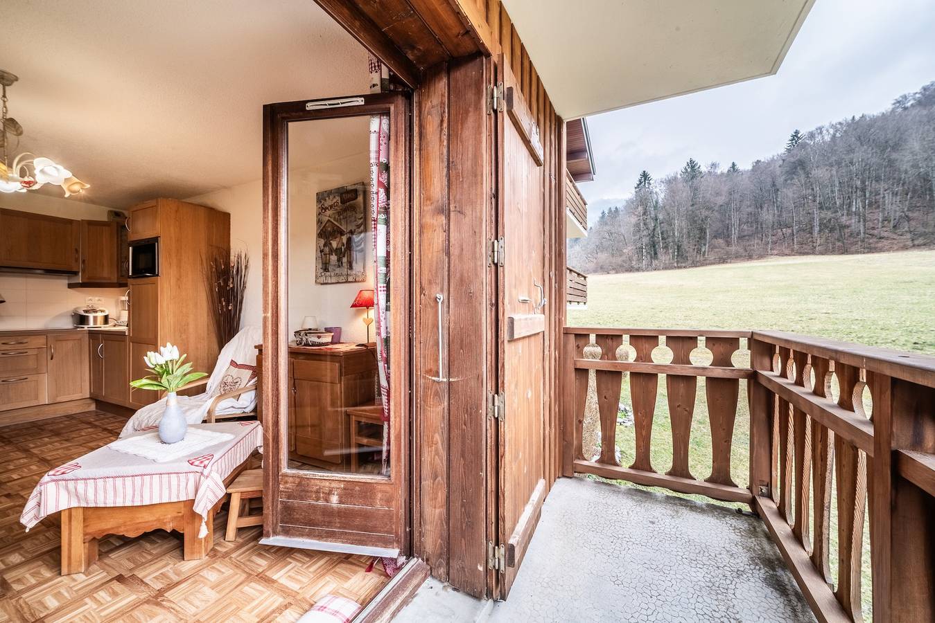 Estudio entero, Apartamento estudio 'Morillon - 4 Personnes' con vistas a la montaña y balcón in Station de Morillon, Morillon