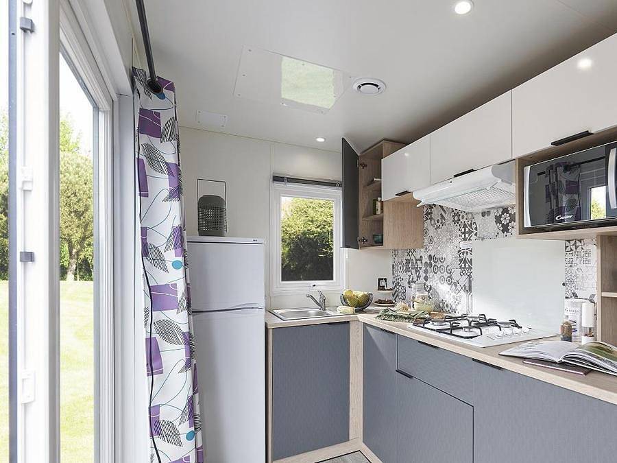 Camping et Parc Les Goelands - Mobilhome 6 personas - Parque N°7 - Terraza cubierta - 2 habitaciones in Arzal, Côte des Mégalithes