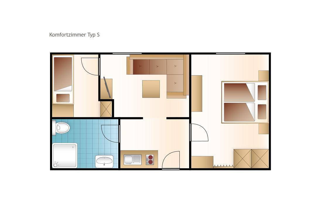 Appartement, douche, Wc, 2 slaapkamers in Mittelberg, Kleinwalsertal