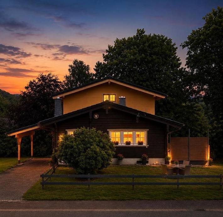 Chalet für 14 Personen, mit Balkon und Terrasse sowie Garten am Edersee