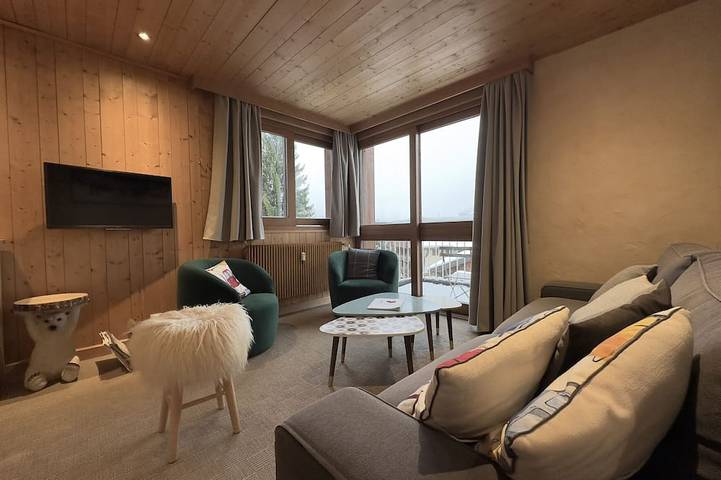 Gîte pour 6 personnes, avec balcon et jardin dans Patinoire Centrale Patinoire Exterieure Megeve