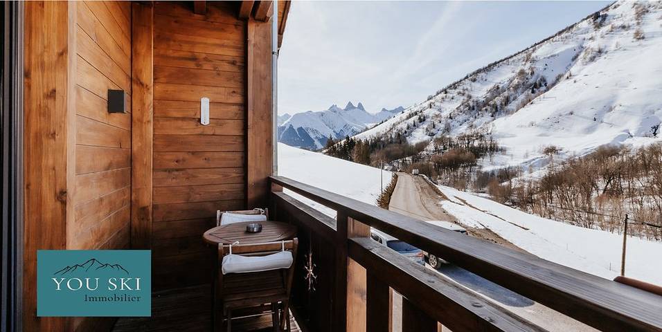 Ganze Wohnung, Wooden duplex with sauna and panoramic view in St Sorlin d'Arves in Saint-Sorlin-d'Arves, Region Saint-Jean-de-Maurienne