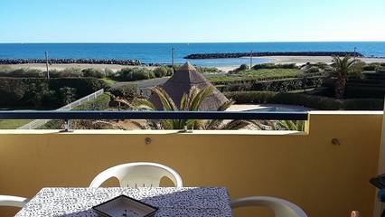 Gîte pour 4 personnes, avec balcon et piscine dans Plage Rochelongue