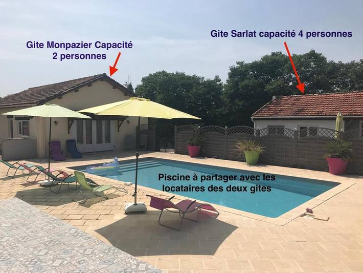 Location de vacances pour 4 personnes, avec piscine ainsi que jardin et jacuzzi à Savignac-sur-Leyze - 3