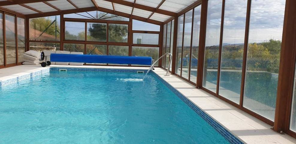 Casa rural con piscina para 11 personas, con piscina además de jardín y vistas, Se admiten mascotas en Comarca de Sepúlveda - 4