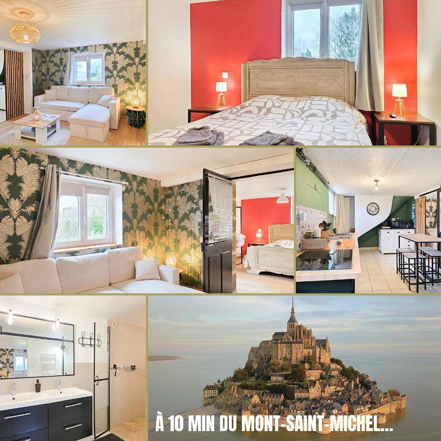 Appartement entier, Aux Berges Du Mont - Parking, 10 min Mont-Saint-Michel & Jardin in Pontorson, Région d'Avranches