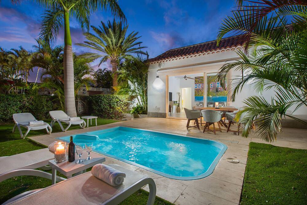 Relax Private villa with Heated pool, 3 bedrooms in Guargacho, San Miguel de Abona