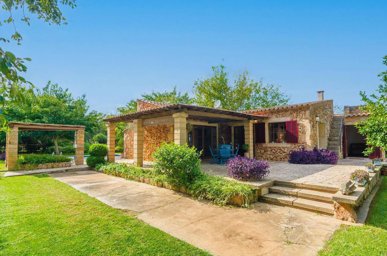 Ses Tendes - Villa mit privatem Pool und schönem Garten. Wlan ist gratis in Algaida, Mallorca Inselmitte