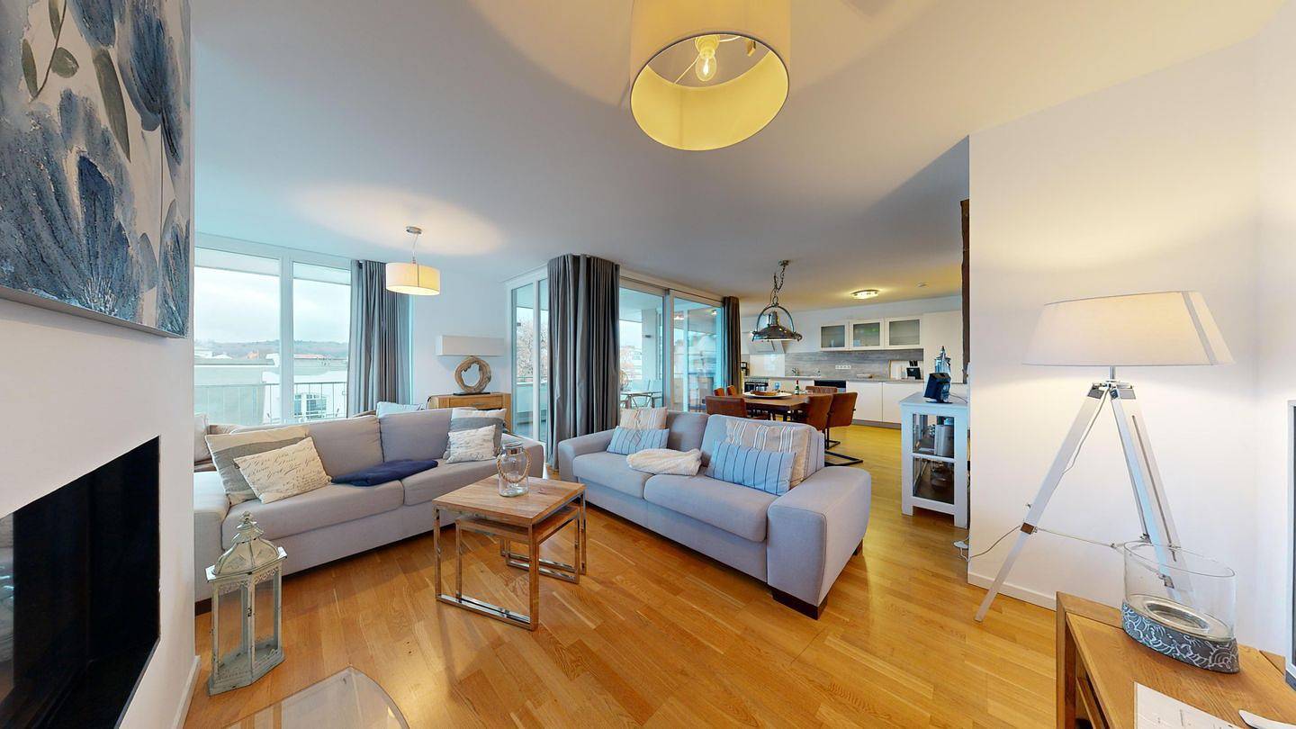 Hel leilighet, Luxus-Wohnung mit hochwertiger Ausstattung, vielen Extras, strandnah, Meerblick in Ostseebad Binz, Binz