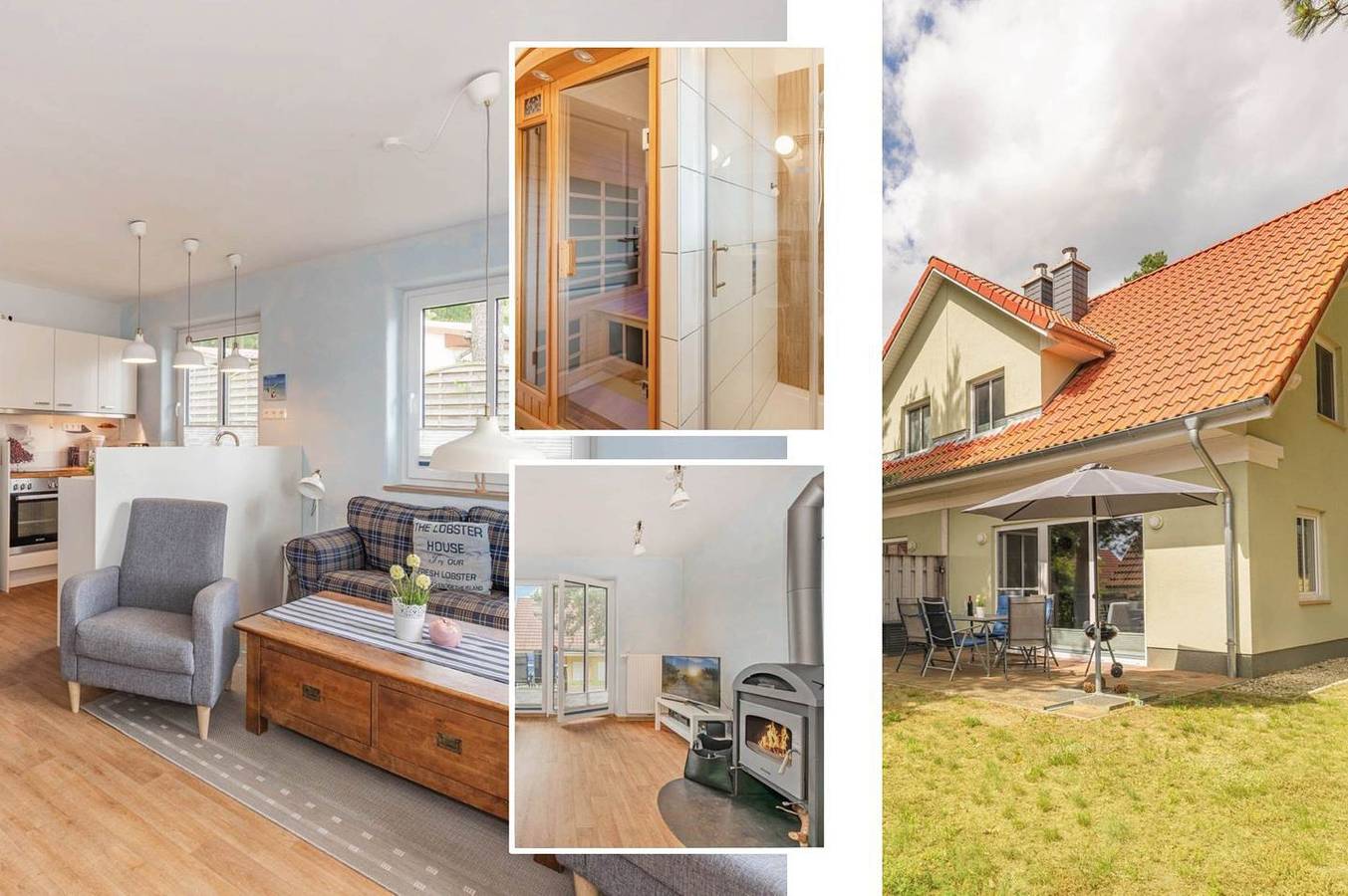 Ruhiges Ferienhaus in Korswandt im Grünen – mit Garten, Kamin & Infrarotkabine in Zirchow, Usedom