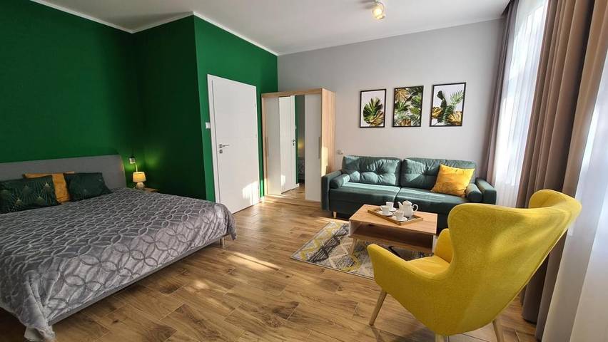 Apartament wakacyjny dla 4 osób, z ogród i widok w Gniezno