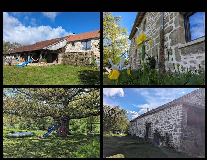 Gîte pour 12 personnes, avec vue et terrasse, animaux acceptés dans Saint-Pardoux-le-Neuf