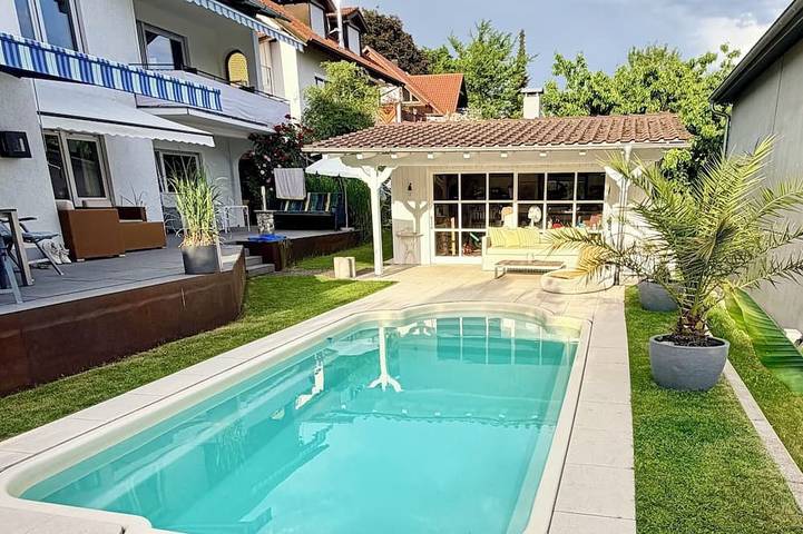 Ferienhaus für 4 Personen, mit Balkon und Garten am Bodensee