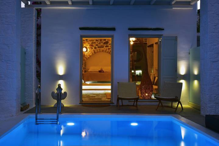 Location de vacances pour 3 personnes, avec Vue sur l’océan ainsi que Balcon et Terrasse dans Folégandros - 2