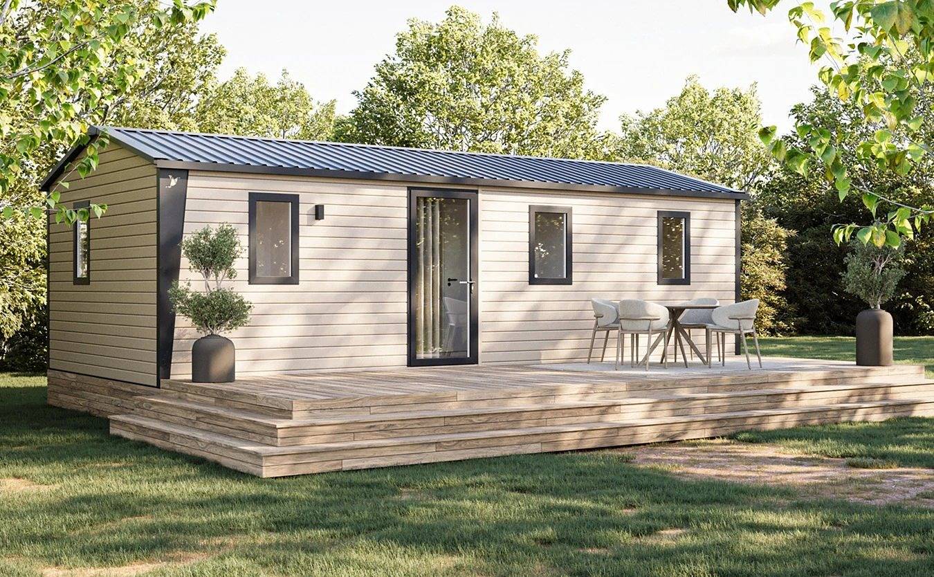 Zecamping 4 étoiles espace aquatique mobil-home Tv Lv Bbq 33m2 in Jugon-les-Lacs, Région de Dinan