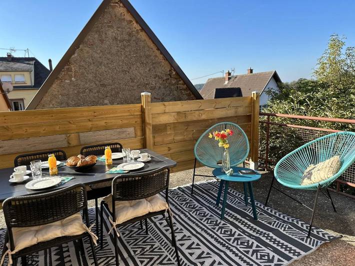 Gîte pour 4 personnes, avec Balcon et Terrasse à Lichtenberg