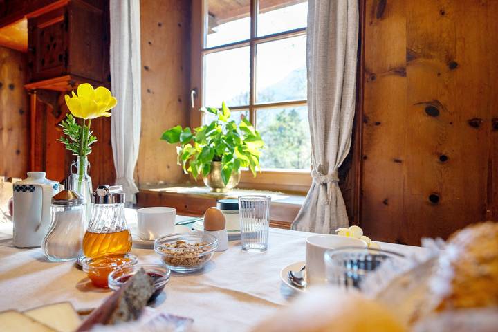 Zimmer 'Mayrhof Lavendelzimmer' mit Bergblick, Gemeinschaftsgarten und Wlan in St. Pankraz, Ortleralpen