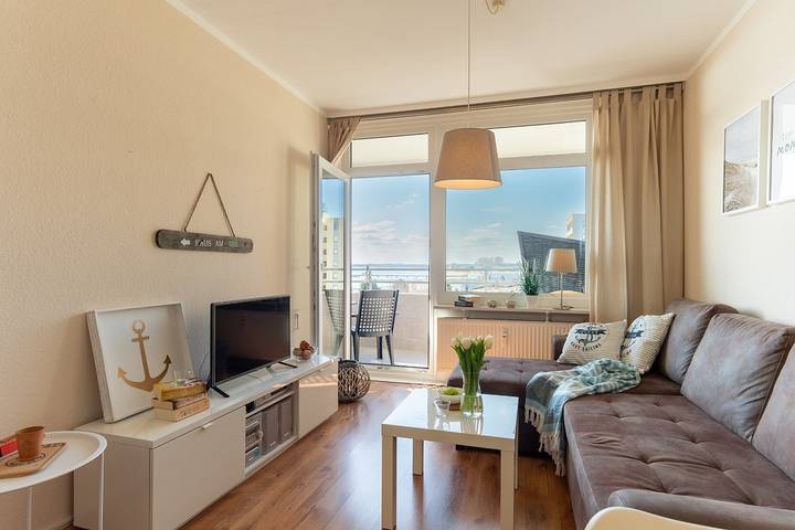 Ferienwohnung für 4 Personen, mit Meerblick und Balkon