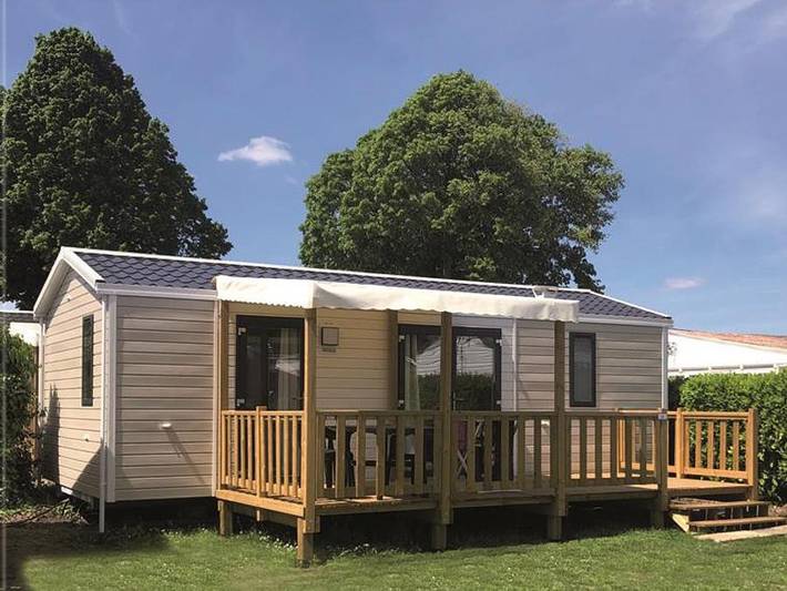 Camping Bleu Mer - Mobilheim 4 personen - Bahia Duo Grand Confort in Saint-Georges-de-Didonne, Côte de Beauté