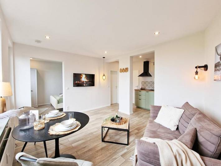 Ferienwohnung für 2 Personen, mit Balkon und Terrasse sowie Garten und Ausblick in Karolinenkoog
