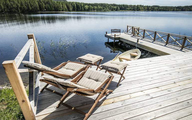 Ferienhaus für 4 Personen, mit Garten und Seeblick sowie Terrasse und Sauna in Nordschweden - 4