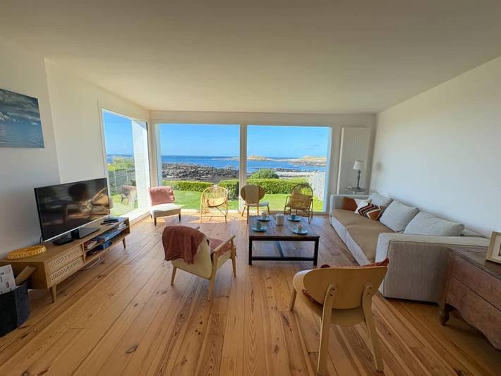 Apartamento entero, Villa frente al mar con vistas panorámicas al mar. in Portsall, Ploudalmézeau