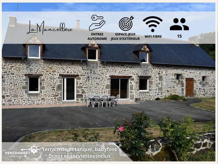 Maison de vacances pour 15 personnes, avec jardin, animaux acceptés