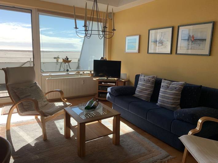 Ferienwohnung für 4 Personen, mit Balkon und Seeblick sowie Ausblick