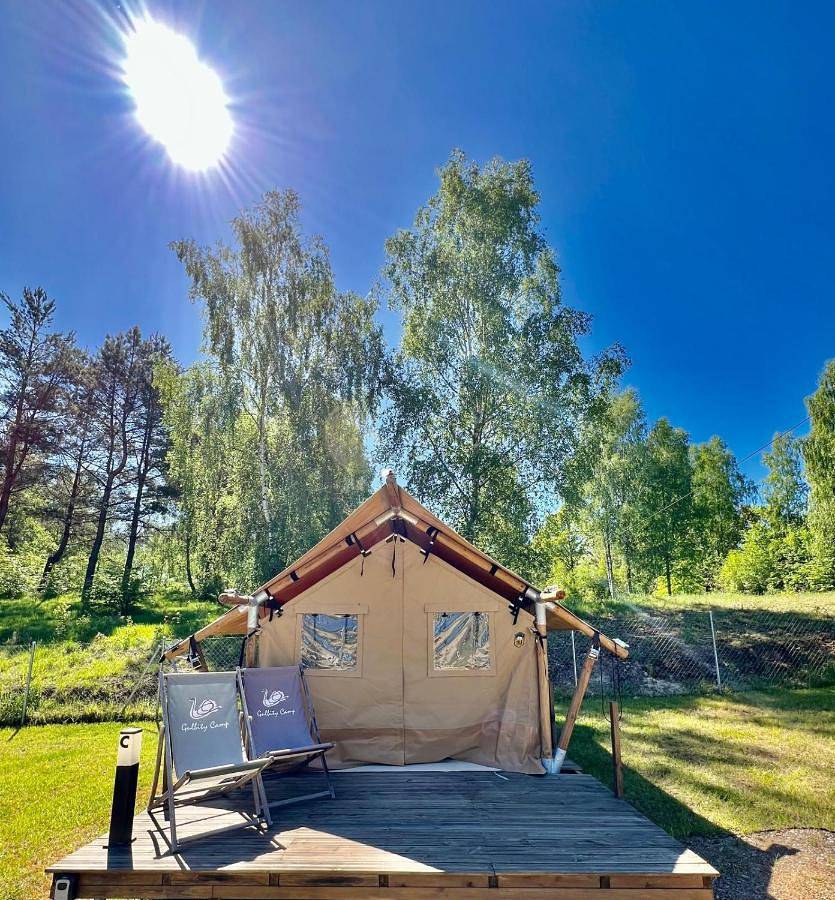 Tent in Mohrungen, Seenplatte von Ilawa