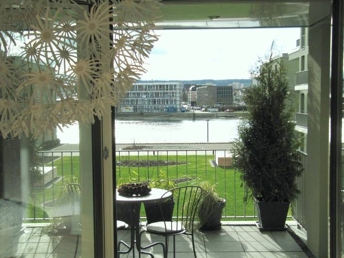Ferienwohnung für 4 Personen, mit Balkon und Garten sowie Seeblick und Ausblick in Konstanz