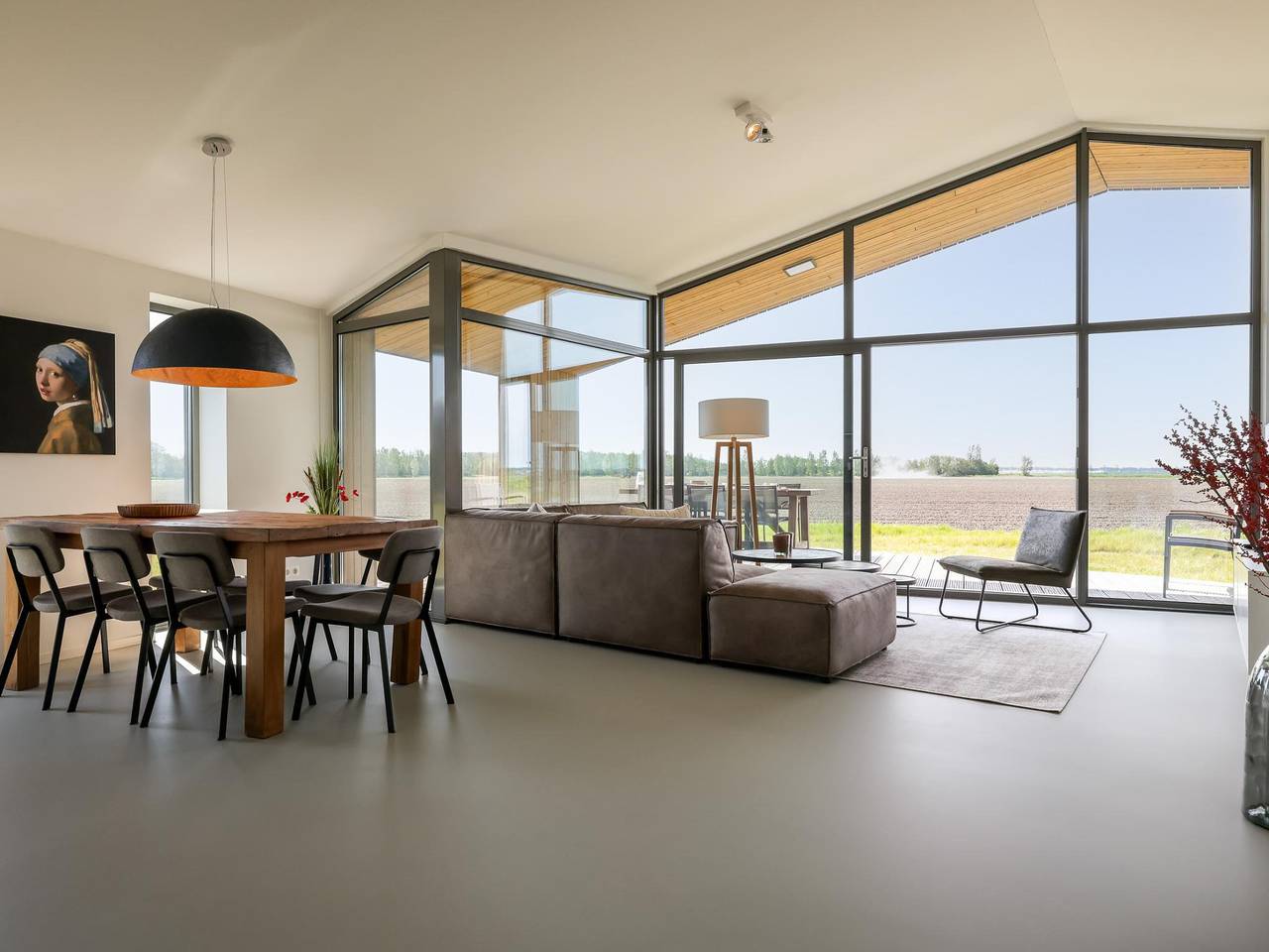 Naturhaus mit Blick über Felder in Wissenkerke, Zeeuwse Kust