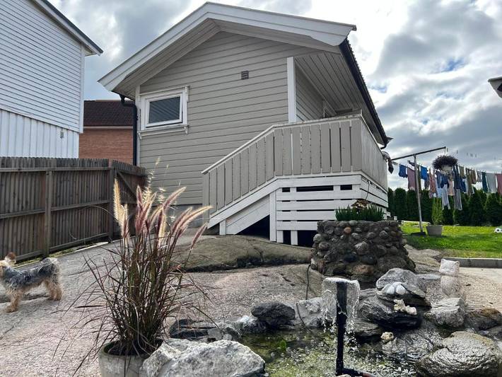 Ferienwohnung für 5 Personen, mit Balkon und Terrasse sowie Garten und Ausblick in Fredrikstad