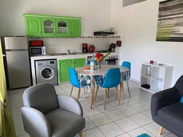 Gîte pour 3 personnes, avec balcon et vue à Deshaies
