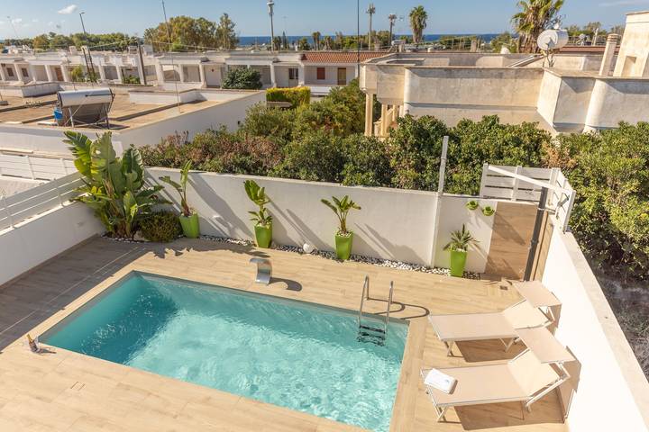 Location de vacances pour 4 personnes, avec balcon/terrasse à Marina di Mancaversa - 3