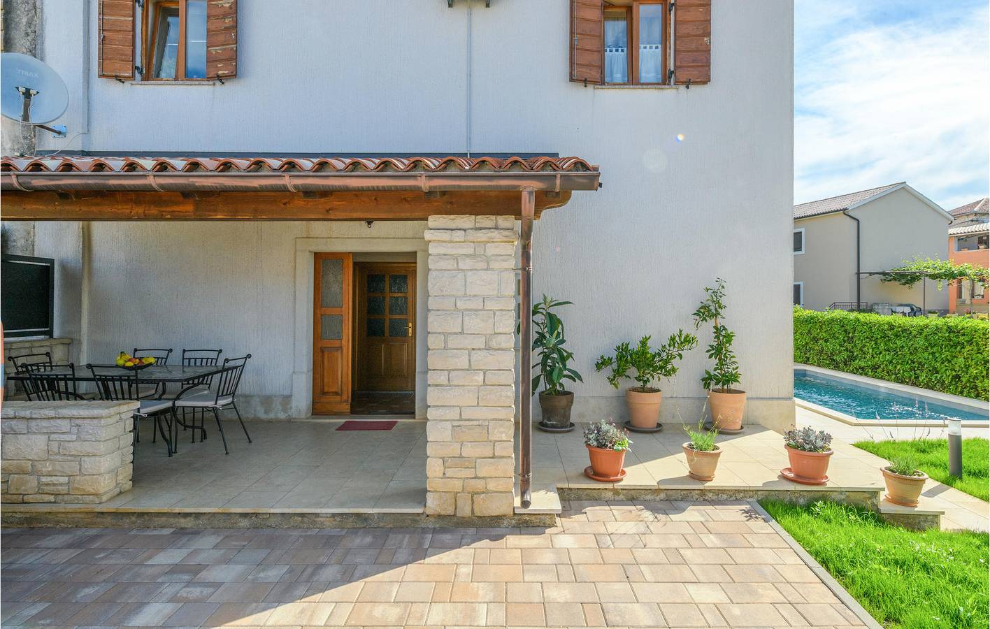 Gemütliche Ferienwohnung mit Pool, Terrasse und WLAN in der Nähe von Krnica und der Küste in Marčana, Südküste Istrien