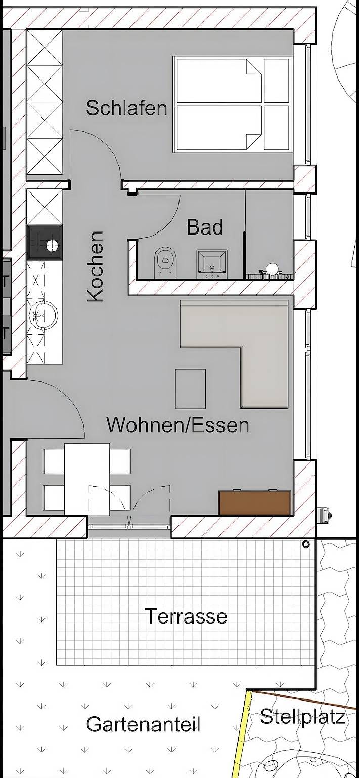 Ganze Wohnung, Ferienwohnung "P Und P Deluxe" mit privater Terrasse und Wlan in Muhr am See, Fränkisches Seenland