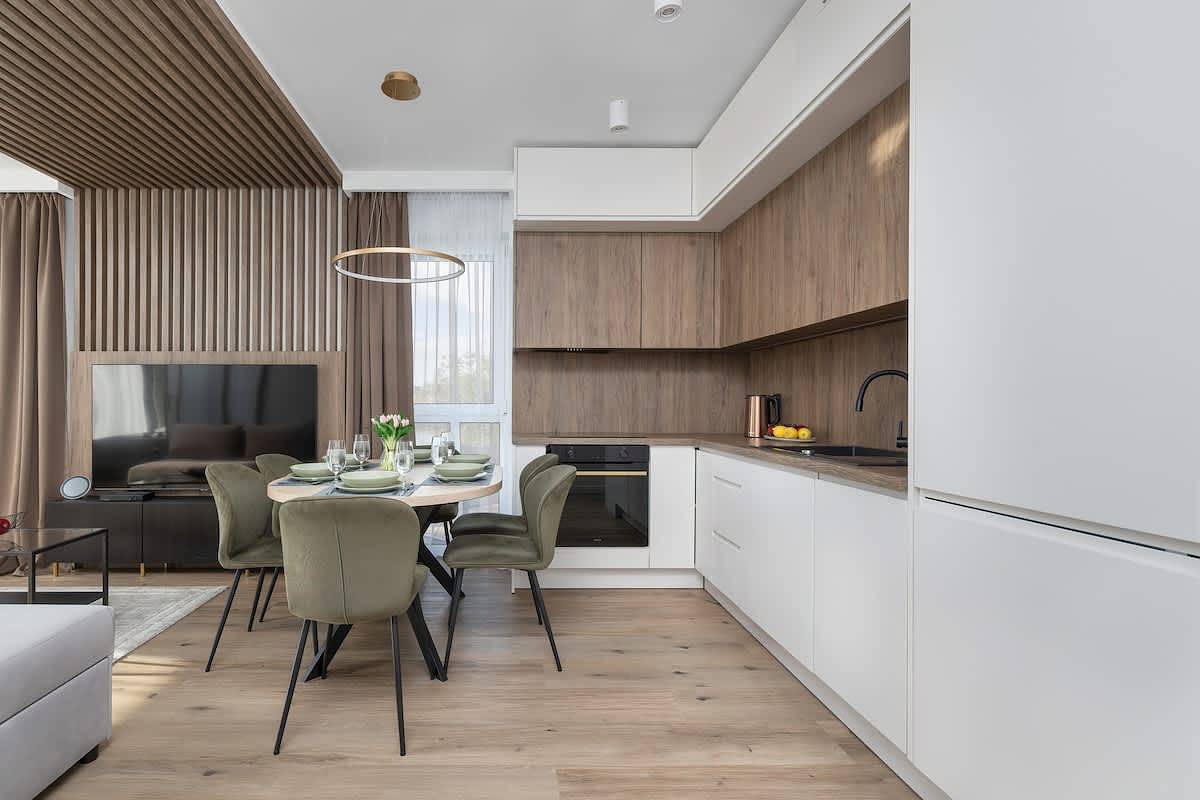 Ganze Wohnung, Spacious Apartment with River View | Pool & Spa, Parking in Dziwnów, Baltic Sea Pomerania