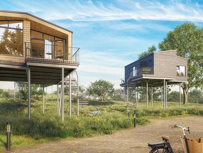 Ferienhaus für 4 Personen, mit Balkon und Whirlpool sowie Garten und Sauna