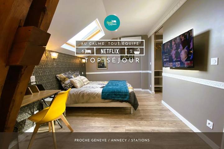 Appartement de vacances pour 6 personnes, avec Terrasse et Jardin