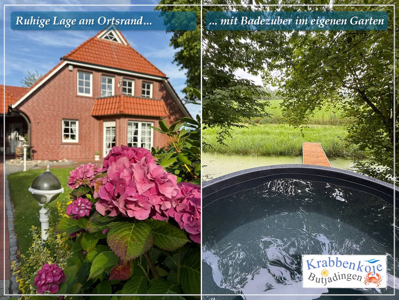 Ganze Ferienwohnung, Nordseeurlaub im hochwertigen Ferienzimmer Krabbenkoje mit großem Balkon im idyllischen Butjadingen in Eckwarden, Butjadingen
