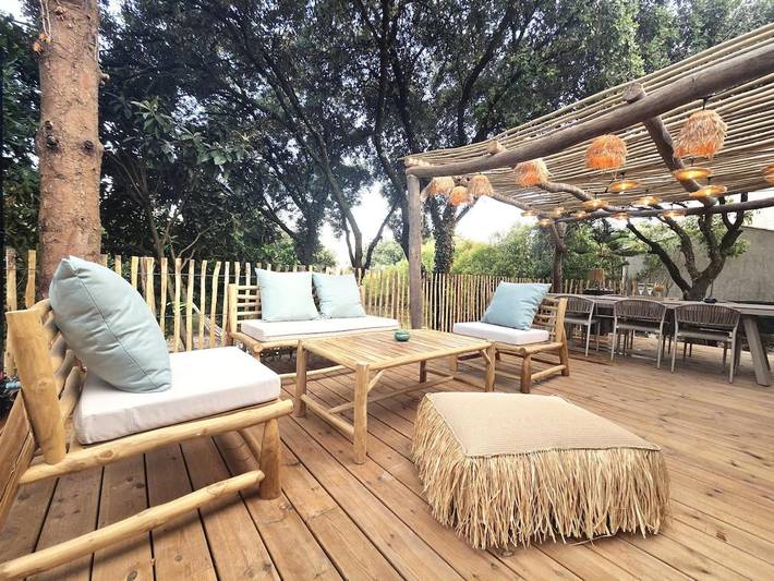 Maison de vacances pour 6 personnes, avec Jacuzzi et Terrasse ainsi que Jardin et Vue