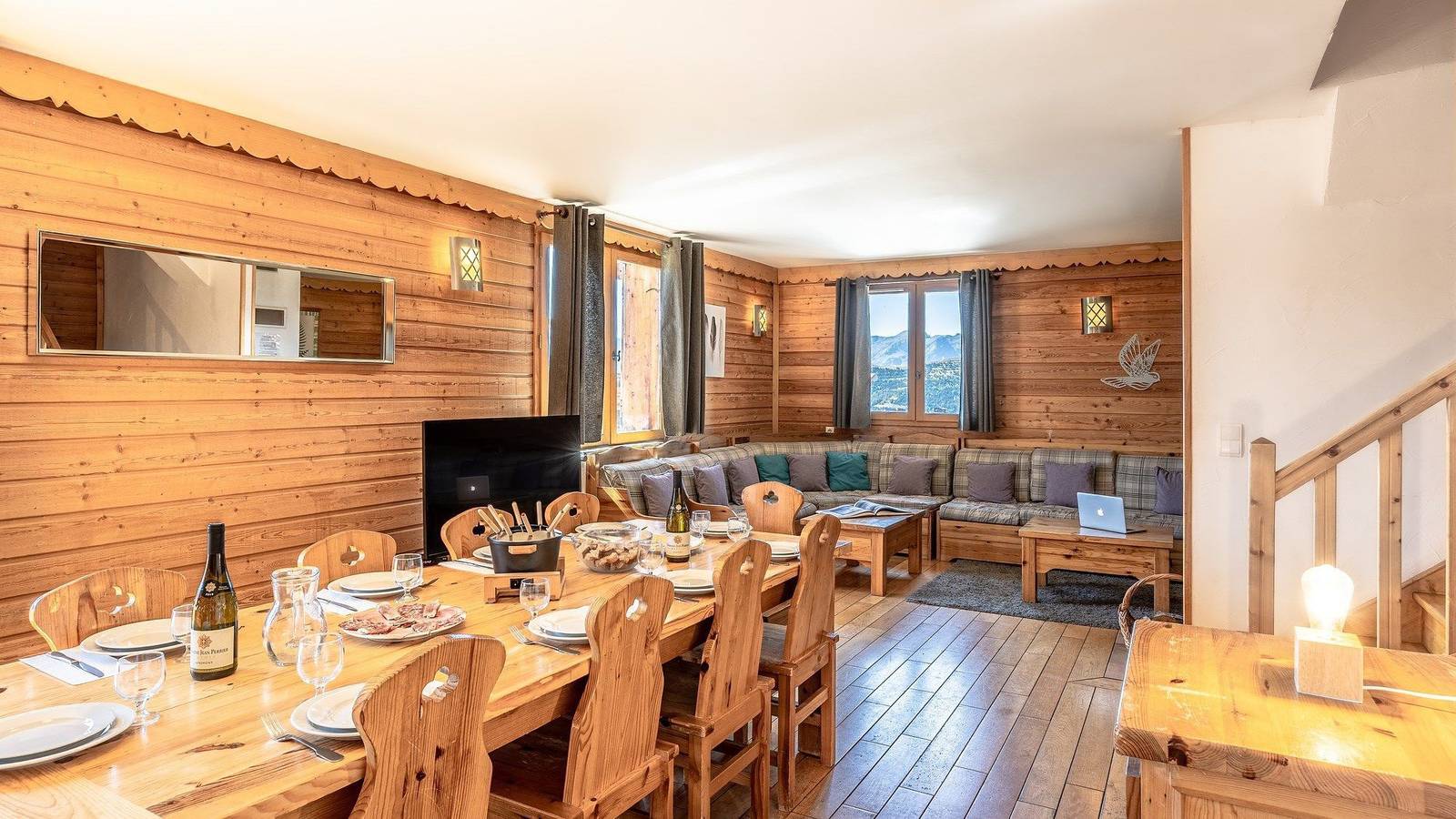 Chalet pour 12 personnes avec balcon in Huez, Parc national des Écrins