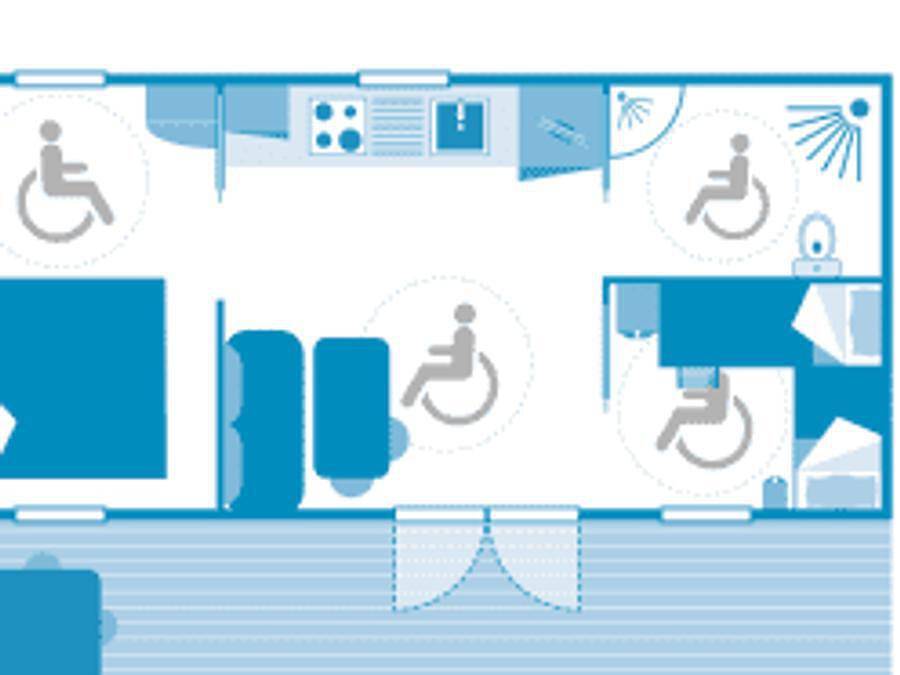 Camping Sandaya Ondres Océan - Mobilhome 4 personas - Cabaña 4p 2bed **** Pmr in Ondres, Côte d’Argent