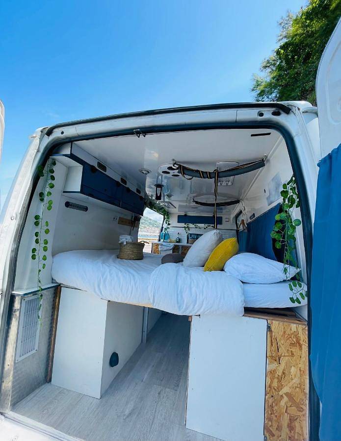 Caravan in San Sebastian, Baskische Kust (Spanje)