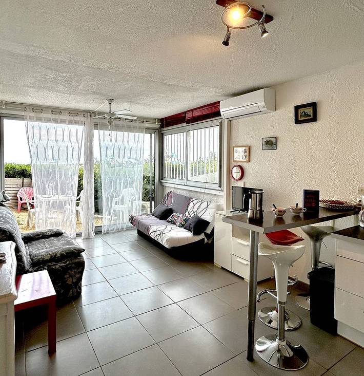 Studio für 2 Personen, mit Terrasse und Balkon/Terrasse, mit Haustier in Le Barcarès - 2