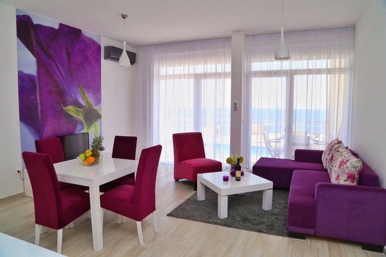 Ganze Wohnung, Moderne Wohnung mit Meerblick in Dobra Voda, 95 m², Pool in Dobra Voda, Montenegro