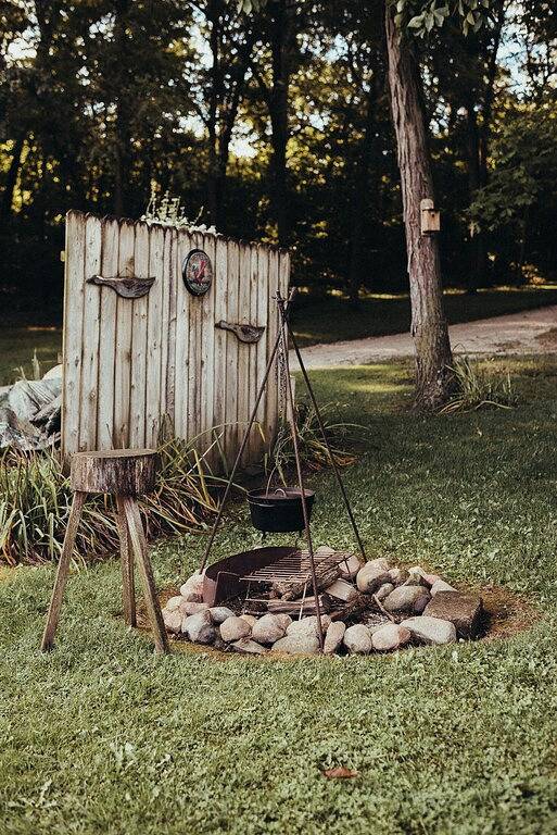 Cabin for 5 people, with yard and terrace in Indiana